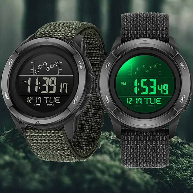 SANDA Electron Watch Nylon Strap Digital Display Multi Function Alarm Clock Countdown Watch Waterproof Military Sport Man Watch