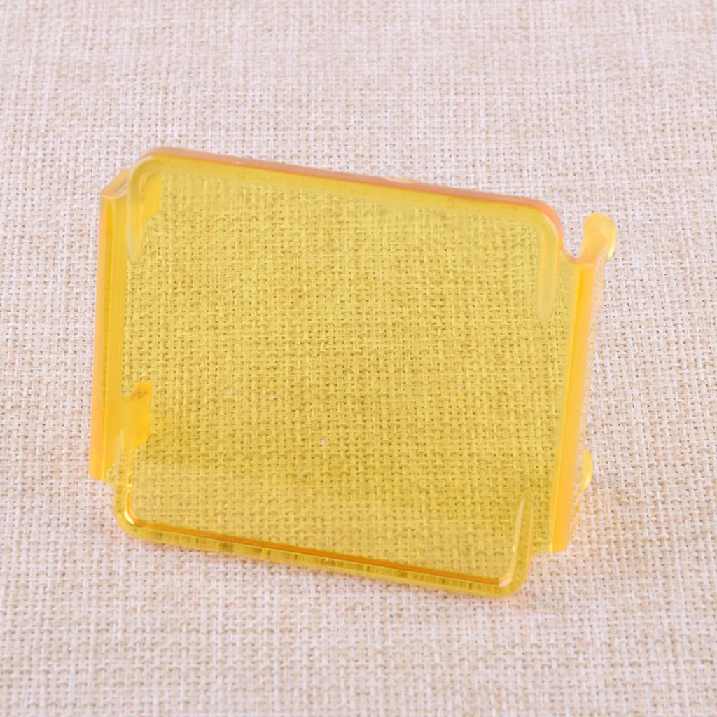 Yellow 4pcs Protective Lens Cover For 3x3 Inch Square Cube Pods LED Work Light Bar Fog Lamp Driving Light