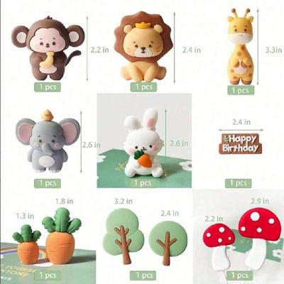 Safari Jungle Baby Shower Cake Decoration Safari Animals Cake Decoration Wild One Cake Decoration Two Wild Cake Topper