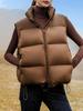 Women's Stand Collar Puff Down Vest - New Style Winter Sleeveless Gilet