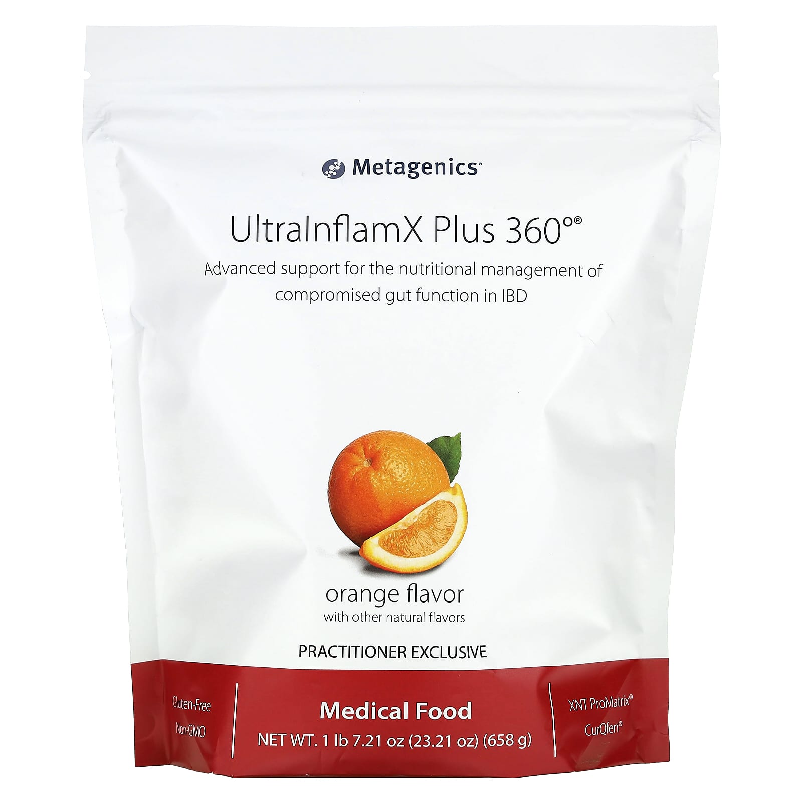 

Ultrainflamx Plus 360°, Medical Food, Orange Flavor, 658G(23.21Oz)