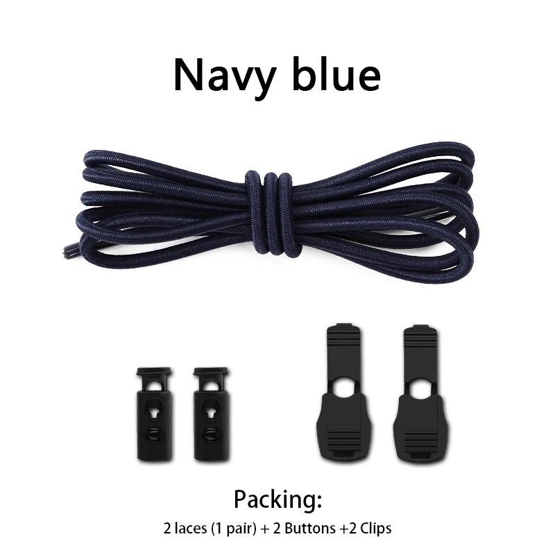 Solid Elastic Shoe Laces Sneakers Tennis Lock Shoelaces Without Ties Adult Kids Round Shoelace Rubber Bands for Shoes Accesories
