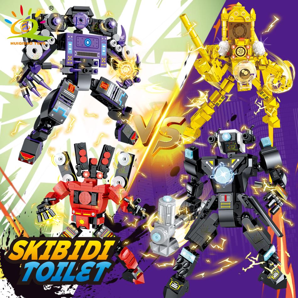 Non-Toxic Diy Skibidi Toilet Man Monitor Man Building Blocks Set Titan Speaker Man Titan Camera Model Bricks Toys For Children Adult