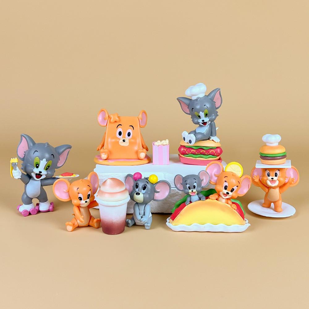 Tom And Jerry Cartoon Pvc Model With Hamburger Friesfor Design For Figure Collectors