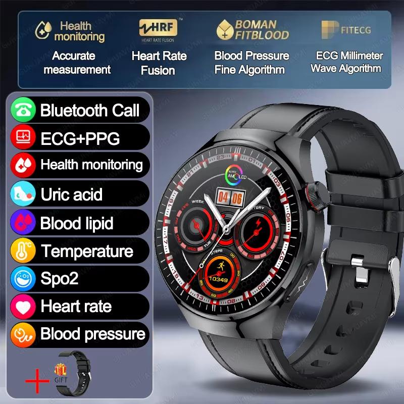2025 Neue Präzise Blutfette Harnsäure Smartwatch Für Männer EKG+PPG Uhr Outdoor Sport Bluetooth Anruf Gesundheit Smartwatches