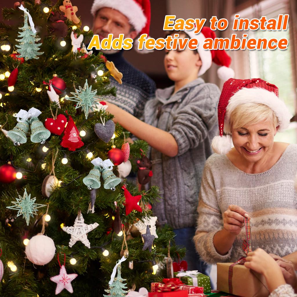 Xmas Hanging Decor Xmas Tree  Star Shape Ornaments for Stair Door Escalator Doorway Xmas Tree Hanging Ornaments