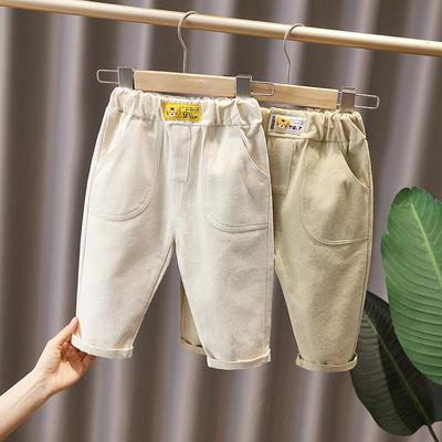 Boys' Spring 2022 Casual Korean Cotton Pants for Small & Medium Children