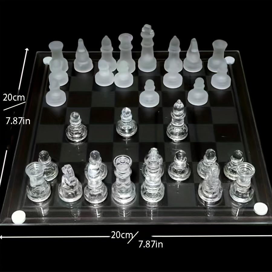 Elegant Glass and Crystal Chess Set: Perfect for Strategy Lovers and Collectors - Ideal Easter Gift and Decorative Piece
