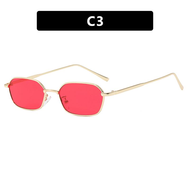 Trendy Polygonal Metal Sunglasses 2024 - High-End UV Protection for Women