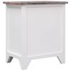 Nightstand Brown and White 38*28*45 cm Paulownia Wood
