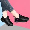 Autumn and Winter New Sports Shoes Women's Velvet Casual Shoes Non-slip and Waterproof Kitchen Mother Black Women's Cotton Shoes Leather Surface