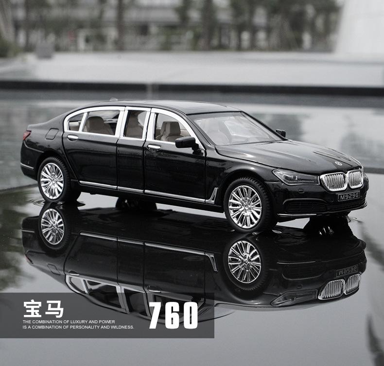 1:24  760 Alloy Model Car Collectible Toy Car Miniature Alloy Diecast Scale Vehicle Model Sound & Light Toys For Kid Gift A24