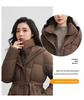 Women's Light Luxury Hooded Down Cotton Coat - Winter, Long, Loose, Large Size, Korean Style, Thick