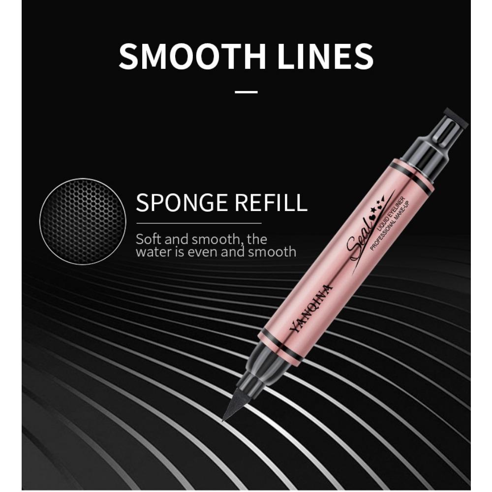 YANQINA Seal Pattern Eyeliner Double Head Eyeliner Beauty Makeup Beauty