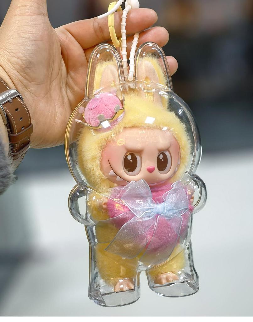 Lazy Beast Labubu Schachkönig Transparente Schutzhülle - Hohe Qualität