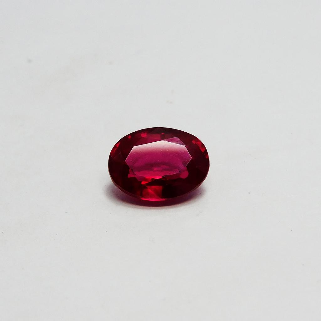 Natural Red Ruby Loose Gemstone 3.55 Ct Oval Cut for Jewelry Making and Gem Collections