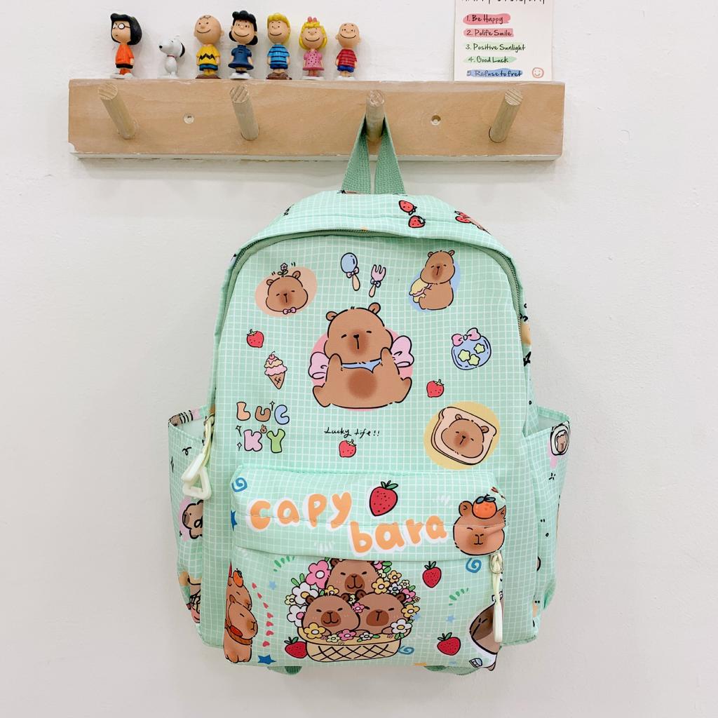 School Bag New Kapibara School Bag Medium and Large Class Casual Cute School Bag Back