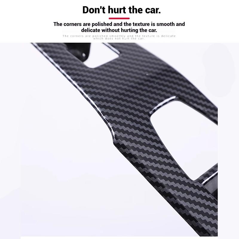 Bil ABS Kolfibertextur Fönsterhissknapp Panel För BMW X3 G45 2025 Dekorationslist Interiörtillbehör
