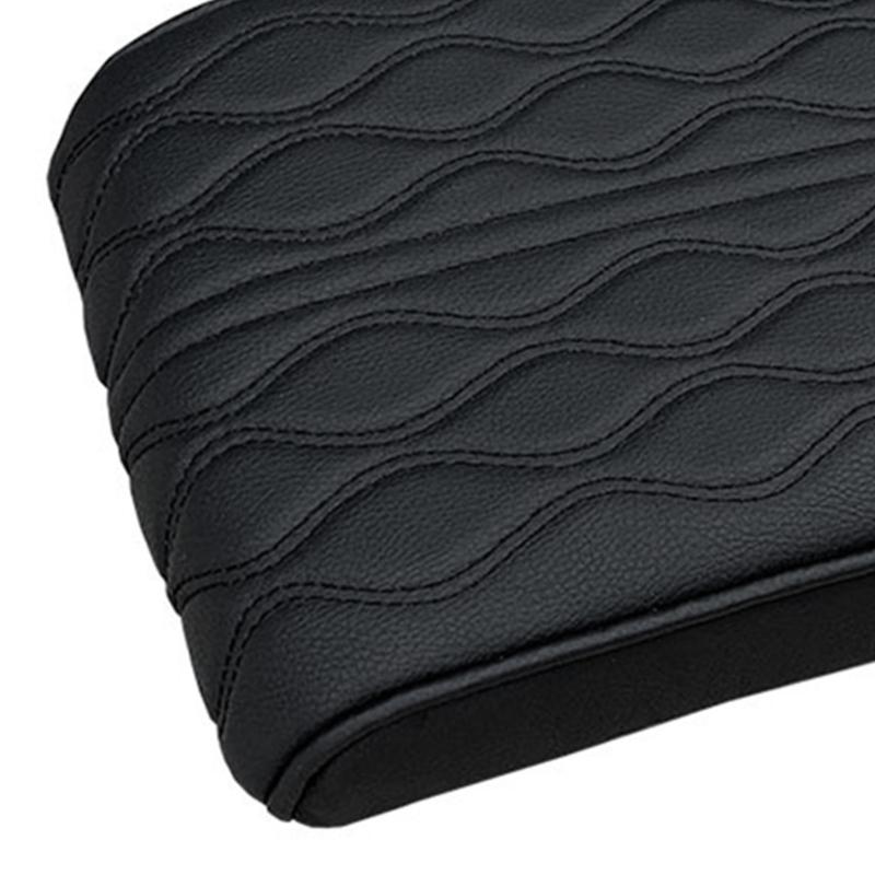 Universal Auto Center Console Box Armrest Protector Leather Wave Embroider for Protection Cushion Car Storage Box Cover