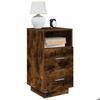 VidaXL Bedside Tables 2 Pcs with 2 Drawers Smoked Oak 36x36x68 Cm, Side Table, Bedside Cabinet, Accent Table 858587