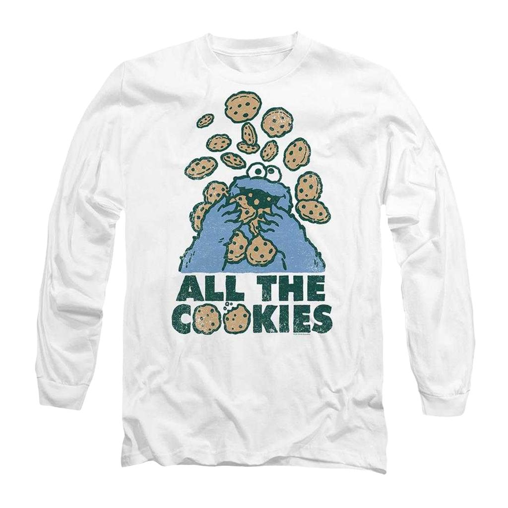 Sesame Street Unisex Adult All The Cookies Long-Sleeved T-Shirt