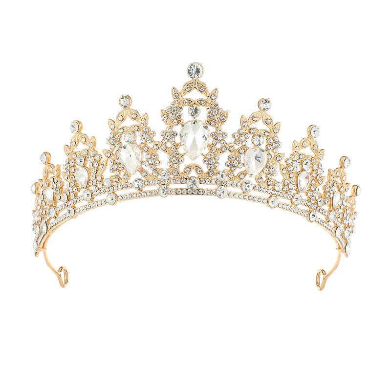 European Style Wedding Bride's Crown Grand and Luxurious Stage Performance Princess and Queen's Crown Hair Crown