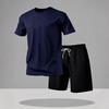 Men's European-Style Summer Casual Set: Trendy Short-Sleeved T-Shirt and Shorts, 2025 New Loose Two-Piece Sportswear