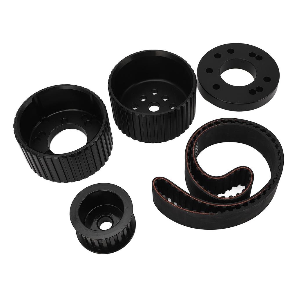 Belt Drive Pulley Kit Anti Slip PCE415.1008 Replacement for Ford Small Block Engine 318 340 360 Black