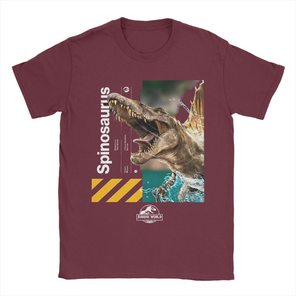 Jurassic Park Dinosaur World T Shirts Men's  Pure Cotton Casual T-Shirts Crew Neck  Tee Shirt Short Sleeve Clothes Classic