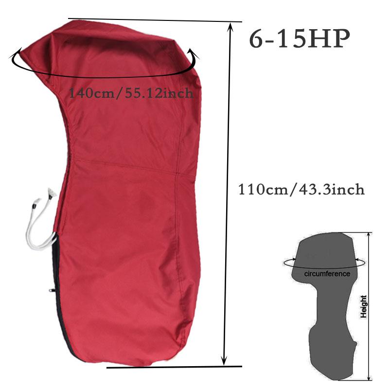 600D Red 6HP-225HP Yacht Half Outboard Motor Engine Boat Cover Anti UV Dustproof Cover Marine Engine High Quality Protection Waterproof Cover