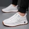 Fashion Spring Autumn Cow Leather Platform Sneakers for Men Designer Soft-soled Casual Men's Shoes Fashion Outdoor Sport Zapatos Hombre