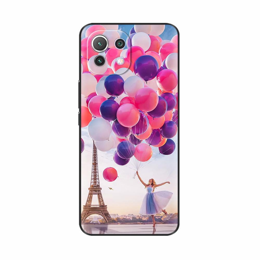 For Xiaomi Mi 11 Lite 5G NE Case Painted Soft Silicon Phone Back Cover For Xiomi Mi 11 Lite Case Mi 11 Lite Mi11 11i Shell Cover