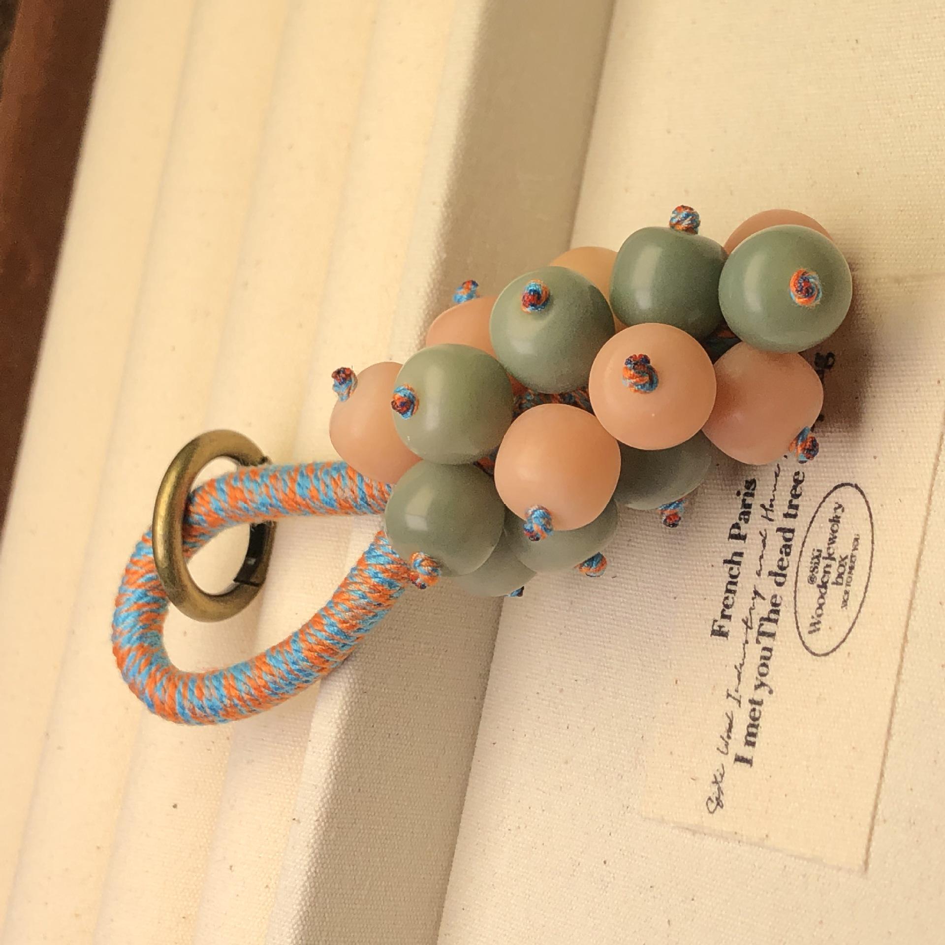 White Jade Bodhi Bead Keychain Pendant - DIY Creative Buddhist Rosary for Stress Relief.
