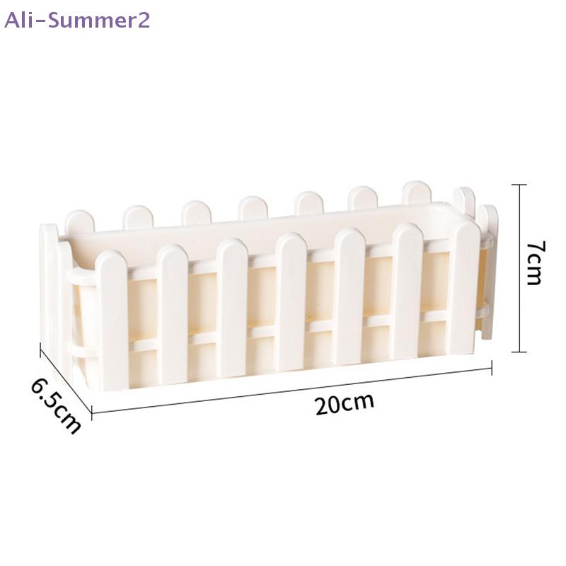 {Summer2} Flower Pot Fence Plant Basket Container Planter Flower Arrangement Home Garden Wedding Decoration Small Fence