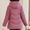 Plus Size XL-6XL Winter Coats for Women Short Parkas Hooded Elegant Loose Thick Warm Outerwears Middle Age Lady Jackets