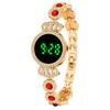 Exquisite Women's Electronic Watch Retro Rhinestone Wristwatch Ladies Business Watches  Gifts