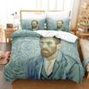 Juego de cama Van Gogh Individual Completo Queen King Size Juego de cama con funda de almohada Aldulto Niño Dormitorio Fundas nórdicas 3D Retro Clásico