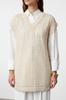 Women's Fashionable Stylish Hijab Sweater Gray Openwork Perforated Knitwear Sweater