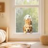 Yousheng Stacking Pet Static Window Cling, Dog Cat Rabbit Decorative Glass Sticker, No Adhesive Removable Animal Window Sticker for