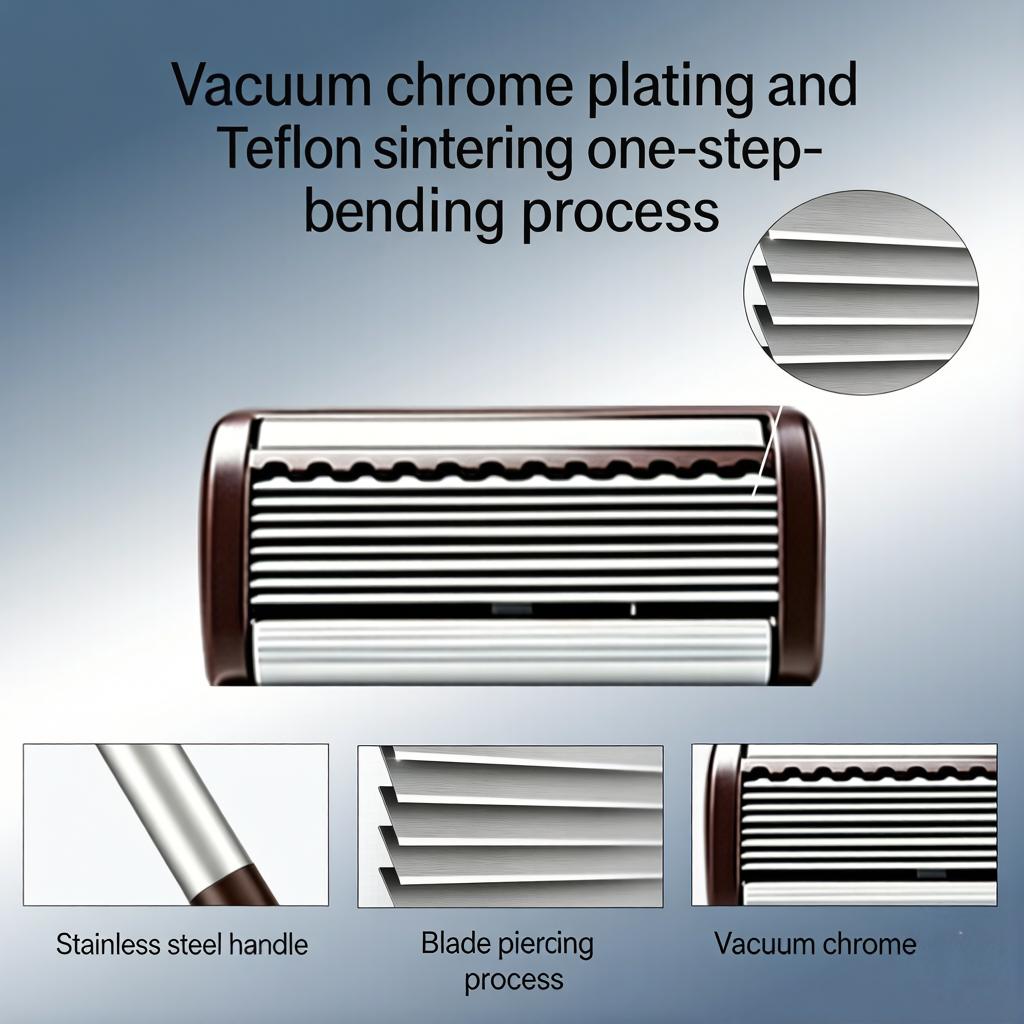 Manual Razor Set for Men, 8-Layer Blade Shaving Head for Face, Beard, Moustache and Travel Use