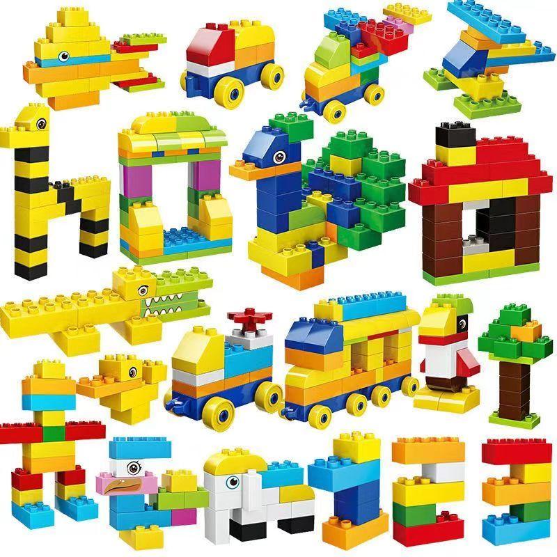 Non-Toxic 220Pcs Building Blocks Creative Bricks Bulk Model Educational Kids Toys Construction Blocks Slide Ferris Wheel Educational Kid
