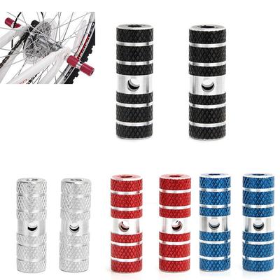 1Pair Foot Stand Stunt Peg BMX Bicycle Front Rear Wheel Axle Cylinder Pedal Bike
