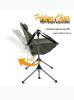 Portable Aluminum Alloy Folding Outdoor Rocking Lounge Chair with Detachable Backrest for Family Camping Leisure