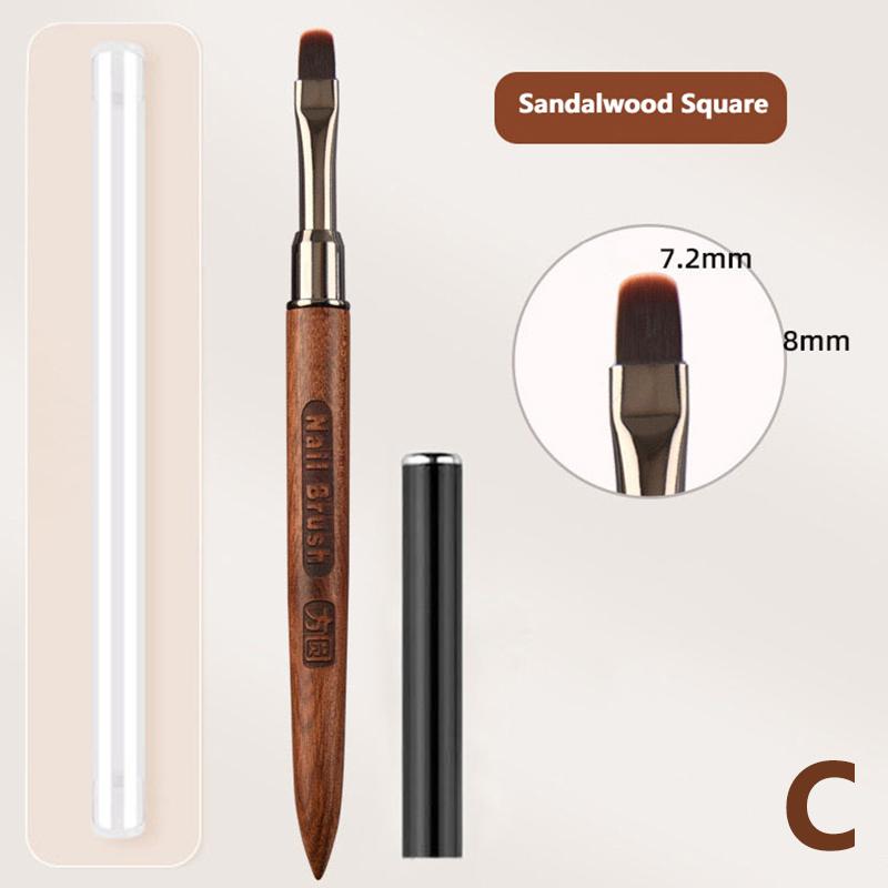 Nail Brush Sandalwood Handle Nail Brush For Acrylic Application And Acrylic Power Professional