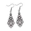 Filigree Teardrop Dangle Earrings Vintage Boho Leaf Drop Earrings For Women Ethnic Retro Jewelry