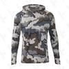 Completo da Pesca con Cappuccio Mimetico da Uomo Asciugatura Rapida Traspirante Protezione UV Tuta per Campeggio Escursionismo Allenamento all'Aperto