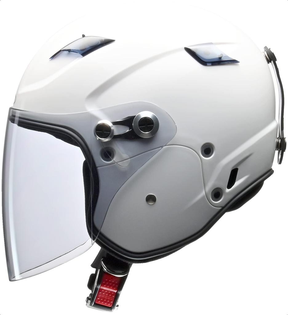 LEAD Industries RAZZO STRADA Motorcycle XL Size for motorcycles under X-AIR Semi-Jet Helmet, White, (61-62cm), 125cc.
