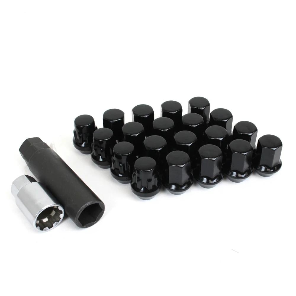 Brake Blue Bolts 20pcs Car Wheel Lug Nuts M12X1.5/M12X1.25 Close Wheel Lock Lug Nuts Rays Volk 17 HEX Racing Lug Nuts Aluminum