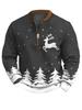 Men's Christmas Reindeer Elk Forest Print Hoodie - 2025 Autumn Collection