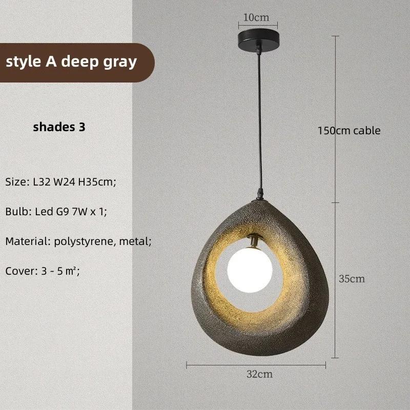 Modern LED Wabi Sabi Pendant Lights Hanging Lighting Minimalism Suspend Living Room Bedroom Home Indoor Decor Lamps Fixtures